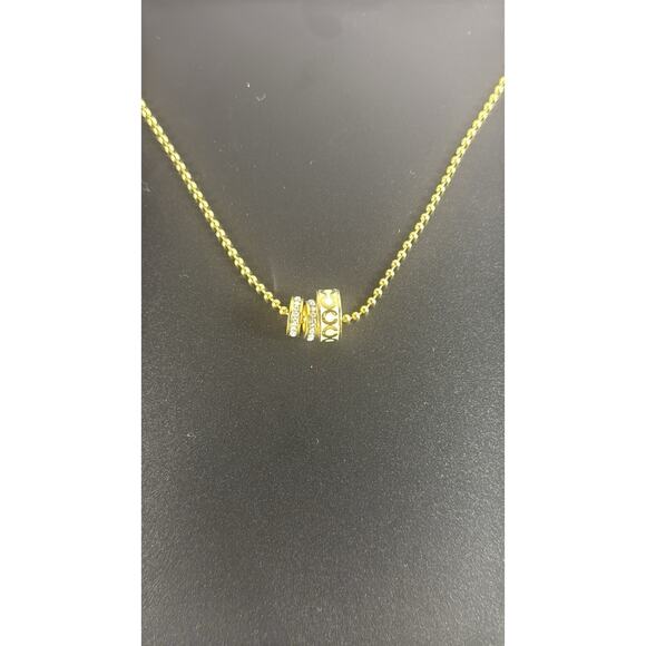 Coach Signature Enamel Pendant Necklace